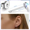 SAILIMUE 14 Pairs Hypoallergenic Surgical Steel Stud Earrings for Women Men Tiny CZ Opal Moonstone Turquoise Earrings Studs Set Piercing Jewelry