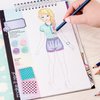 Make It Real: Fashion Design Sketchbook: Pastel Pop! - Includes 105 Stickers & Stencils, Draw Sketch & Create, Fashion Coloring Book, Tweens & Girls, Kids Ages 6+