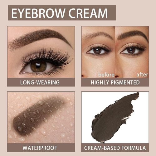Eyebrow Pomade - Waterproof Brow Pomade for Long-lasting Results,Smudge Proof and Sweat Resistant Formula,Natural Eyebrow Makeup for All Skin Types and Tones (#210Ash brown)