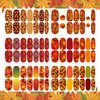 TailaiMei 12 Sheets Fall Nail Wraps Stickers Autumn Nail Polish Strips Self-Adhesive Full Wraps with 2 pcs Nail Files for Thanksgiving Day DIY Nail Decals (Leaves Style)