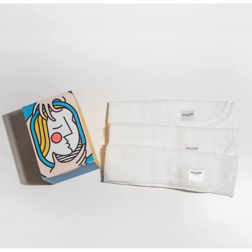 Gillian Cosmetics Muslin Cleansing Cloths - 100% cotton muslin cloth best used with facial cleanser. Helps Remove dead skin and Improve blood circulation- 3 count