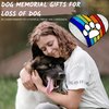 LASTINGTAILS Rainbow Bridge Dog Memorial Gifts – Stained Glass Heart Paw Print Suncatcher for Loss of Dog Sympathy Gift, Pet Remembrance and Dog Passing Away Gifts