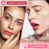 2PCS Lip Tint Lip Stain Set, Velvet Lip Gloss Water Lip Tint Stain Multipurpose Liquid Lipstick Lip Stain Long Lasting Waterproof, Non-Sticky, Lip & Cheek Tint Tinta Para Labios Lip makeup - Set C
