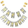 YiiiGoood Money Dollar Bill Signs Theme Paper Happy Birthday Banner Bill Pennant Banner Birthday Party Decorations Party Supplies