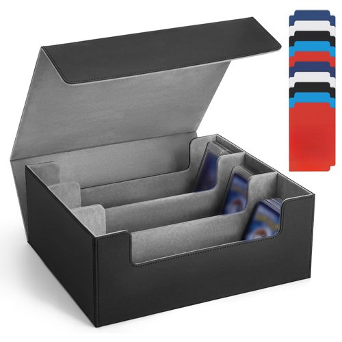 SFSOC Card Deck Case For Trading Cards 1800+,Card Deck Storage Box,Card Deck Box For Magnetic Card Holder, Toploaders,Card Storage Box Fit For YuGiOh, MTG,TCG and Sport Cards