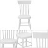 VBESTLIFE Dollhouse Chair, Miniature Furniture Model Wooden Dining Chair Furniture for 1:12 Doll House Accessory Dollhouse Accessories (White)