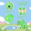 PJDRLLC Dinosaur Piggy Bank for Kids, Unbreakable Plastic Money Coin Bank for Boys and Girls, Great Gifts for Birthday, Easter, Baby Shower (Green)