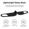 FRESHME Zero Pressure Sleep Mask - Lightweight Breathable Blockout Eye Mask for Sleeping with Ear Hanging Elastic Strap for All Sleep Positions Men Women Soft and Comfortable Black Eye Blinder Travel