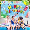 Pool Party Backdrop for Summer Decoration Beach Ball Party Banner Photography Background Hawaiian Holiday Kids Baby Shower Birthday Party Gift Supplies Decoration
