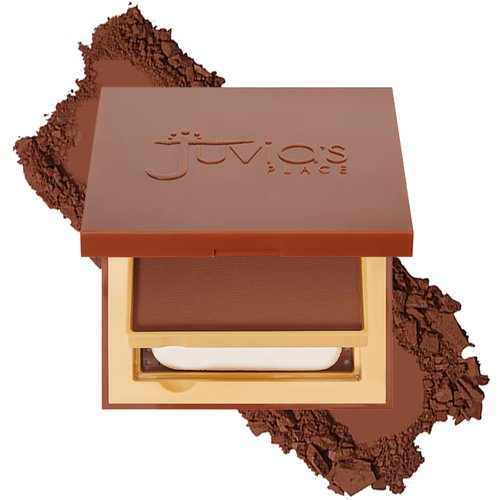 Juvia's Place I am Magic Powder Foundation D1 Angola - Compact Pressed Face Makeup Professional Matte Clean Finish Skin Clarity Setting Powdered Blend Fresh Waterproof Blot Mirror Puff Cosmetics