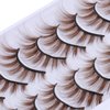 DAODER False Eyelashes Brown Colored Lashes Natural Look Cat Eye Wispy 15mm Blonde Mink Lashes Soft Handmade Reusable Fake Eyelashes Pack 10 Pairs(Brown Lashes)