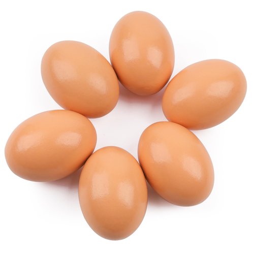 YunKo 6Pcs Easter Eggs Wooden Brown Fake Nest Eggs for Craft Decorate Get hens to Lay Eggs Chicken Coop Accessories