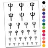 Trident Pitchfork Temporary Tattoo Water Resistant Fake Body Art Set Collection - Black (One Sheet)