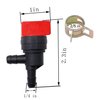 1/4" Right Angle Cut Off Valve and Inline Fuel Shut Off Valve Straight Gas Valve with Clamps fit for Briggs & Stratton 494768, 697947,698183 (4)