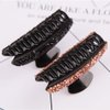 Lurrose 2pcs Rhinestones Beads Hair Claw Clip Shiny Glitter Resin Hair Jaw Clips Elegant Crystal Non-slip Hair Barrettes for Women and Girls