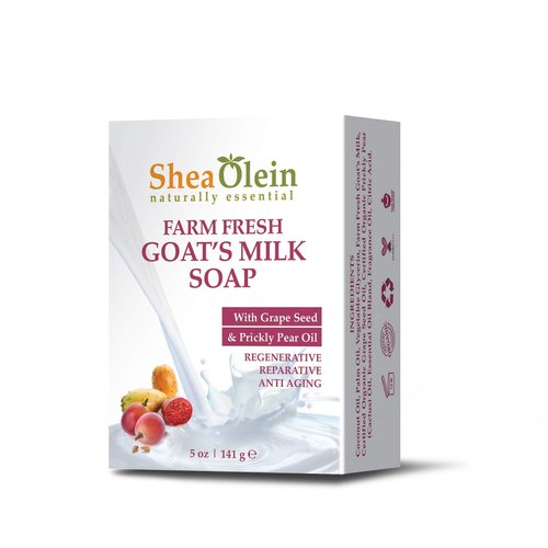 FARM FRESH GOAT'S MILK SOAP WITH GRAPE SEED & PRICKLY PEAR OIL