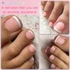 LuckForever 240pc French Gel X Toe Nail Tips Short Square Fake Toenails French Tips Press on Gel Nails Nude Toe Nail Tips Full Cover Soft Gel False Toenails with Glue for Acrylic Toe Nail Extensions
