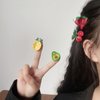 Mini Strawberry Hair Clip,Acetate Hair Claw,Small Hair Clips for Women,Pack of 2