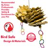 Bonka Bird Toys 2650 Palm Star Delight Natural Chew Shred Parrot Cage Toy, Amazon, African Grey, Conure, and Similar Breed Sizes