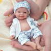 7" Micro Reborn Baby Dolls Silicone Full Body Baby Soft Skin Mini Realistic Newborn Baby Dolls Real Life Tiny Baby Doll with Feeding Accessories（Boy）