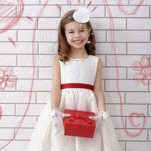 Jenaai 8 Pcs Girls Tea Party Supplies Tea Party Gloves Hats Necklace Fan for Girls Halloween Tea Party Costume(White,Fresh)