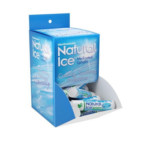 Mentholatum Natural Ice Lip Balm Original SPF 15 1 Each ( Packs of 48), 0.16 Ounce (Pack of 48)