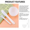 FERCAISH 3Pcs Diy Face Mask Mixing Bowl, Microwavable Silicone Facial Mud Bowl Cosmetic Beauty Tool for Home Salon(White)