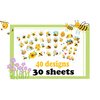 PIBIPAID 400 Bee Tattoos Temporary Stickers - Insect Party Supplies Decorations Honey Themed Birthday Baby Shower Party Tattoos