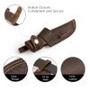 Gentlestache Belt Knife Sheath, Knife Holster, Horizontal Knife Sheath for Belt EDC Knife Holster Belt, Compact Draw Knife Holster Dark Brown