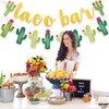 KatchOn, Glitter Taco Bar Banner - 2 Strings, Pre-Strung | Taco Bar Sign with Cactus Banner | Taco Bar Decorations | Fiesta Party Decorations, Cactus Party Decorations | Cinco De Mayo Decorations