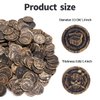 100 Pieces Plastic Pirate Gold Coins Set, Brown - Play Treasure Gold Coins for Pirate Themed Party, St. Patrick's Day, Treasure Hunt Game, Halloween and Christmas Decorations…