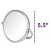 Model's Choice Two-Sided Tabletop Makeup Mirror - Makeup Mirror with 5X Magnification & Swivel Design - Portable 5.5-Inch Diameter Mirror in Nickel Finish - Model MC109N