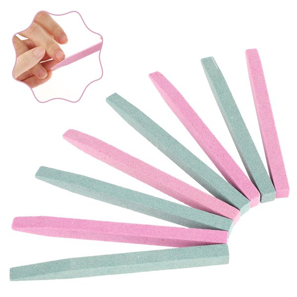 Stones Files for Nails 8 Pcs Stone Nail File, Pumice Stone Cuticle Pusher Nail Pumice Stone Stick Hard Nail File Manicure Buffing Tool Fingernail Accessories for Salon Buffing Appliance