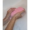 Serenity Select 2 Exfoliating Silicone Body Sponges, Double-Sided Bath or Shower Body Brush, Silicon Loofah/Built-in Sponge – Cleans & Stimulates Circulation. Christmas Stocking, Hanukkah- Pink/Gray