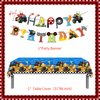 60 PCS Monster Trucks Birthday Decoration Monster Trucks Party Supplies Monster Trucks Party Plates and Napkins Monster Trucks Tablecloth Monster Trucks Birthday Banner