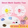 JIAHO 6 Pcs Kawaii Squishies, Donut Mochi Squishy Toys for Kids Party Favors, Mini Animals Sensory Toys for Easter Basket Stuffers and Egg Fillers, Squishy Fidget Toys Bulk for Kids Prizes
