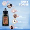 IIIMEIDU Hair Dye Shampoo 3 in 1 for Gray Hair, Herbal Ingredients Shampoo Black Hair Dye for Women Men, Grey Coverage Shampoo 500ml (Burgundy)