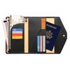 ZOPPEN Multi-purpose Rfid Blocking Travel Passport Wallet (Ver.4) Tri-fold Document Organizer Holder, 1 Black