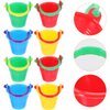 Toyvian Sand Toys 10pcs Plastic Buckets 2.5cm/1inches Mini Plastic Beach Pail Beach Toy Sandbox Buckets Toys for Doll Water Buckets Handmade Small Buckets Model Beach Toys