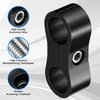 -6AN Hose Separator Clamp - Fuel line Mounting Clamps,Aluminum Hose Fitting Adapter, Great for 3/8 Fuel Hose, Oil Line, Brake Line, Water Pipe and Gas Line,4Pcs/Pack,Black