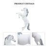 MODEBESO® Realistic Animal Figures Playset,Horse Figurines,Hand Painting Horse Figures,Educational Toy,Cake Toppers Christmas Birthday Gift for Kids Todllers (White Mustang Standing Posture)