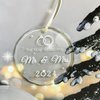 Wedding Christmas Ornament 2024,Mr and Mrs Gifts,Bridal Shower Gifts,Wedding Gift for Couples 2024,The Year We Became Mr and Mrs,First Christmas Ornaments,Just Married Gift for Newlywed (Mr Mrs 2024)