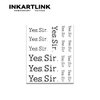 INKARTLINK Tattoo Tech, 2 Sheets Medium Semi Permanent Tattoo, Adult Art Design Temporary Tattoos, Lasts 1-2 Weeks, Waterproof, Realistic Look, No Adhesive, No Reflection (Yes,Sir.)