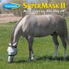 Farnam SuperMask II Shimmer Weave Mesh Horse Fly Mask Without Ears, Eye Protection from Insect Pests, Soft Silver Mesh with Black Plush Trim, Horse Size