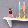 2Pcs White Dollhouse Wall Shelf,1:12 Scale Miniature Dollhouse Accessories,Doll House Storage Wall Shelf for Kitchen Scene Dollhouse Décor Accessories