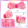 Riceshoot 24 Pieces Spa Headband Skincare Headband Microfiber Tie Dye Headband Elastic Bow Tie Makeup Headband for Washing Face Hair Wrap Accessories for Women Shower Gift