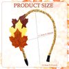 Vsdski Fall Maple Leaf Headband Glitters Fall Leaves Hair Band Thanksgiving Hair Accessories Funny Autumn Hair Hoop for Women Girls Thanksgiving Harvest Festival Party Decoration