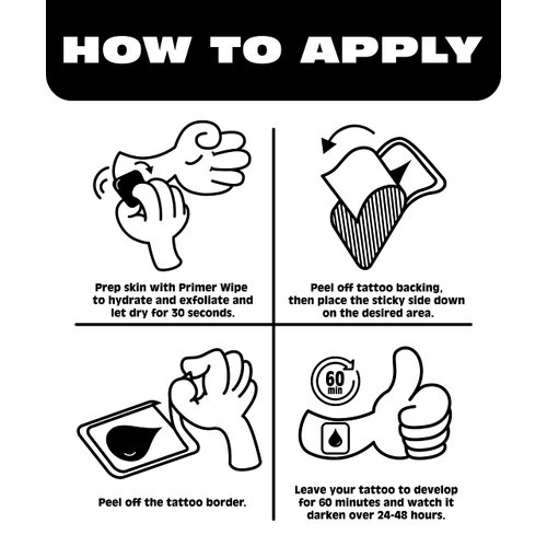 Inkbox Temporary Tattoos, Semi-Permanent Tattoo, One Premium Easy Long Lasting, Water-Resistant Temp Tattoo with For Now Ink - Lasts 1-2 Weeks, Zella, 4 x 4 in