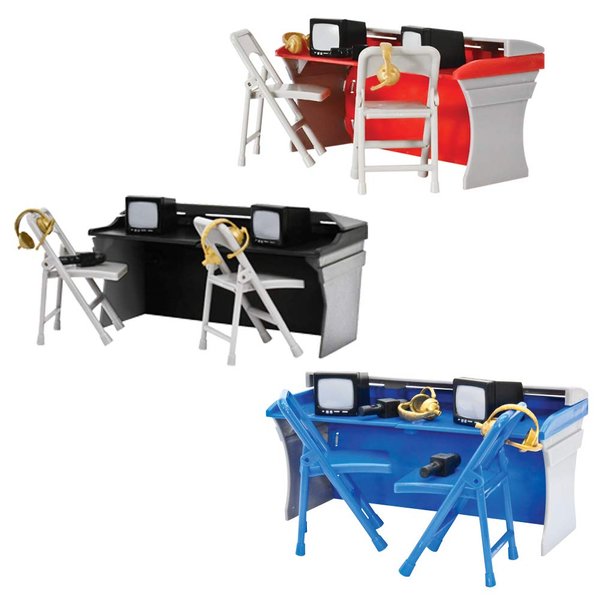 Set of 3 Commentator Table Playsets for Wrestling Action Figures