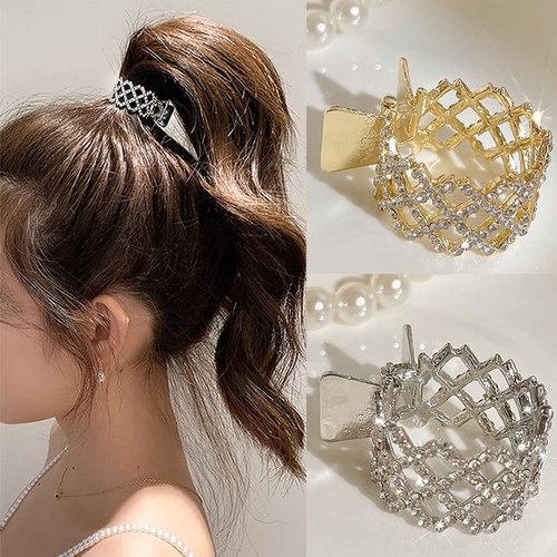 2023 New Pearl Rhinestone Hair Claws Girl High Ponytail Clip Fixed Hairpin Claw Clip Advanced Sense Hair accessories Headwear for Women Men Hair Accessories Styling Jewelry Tools